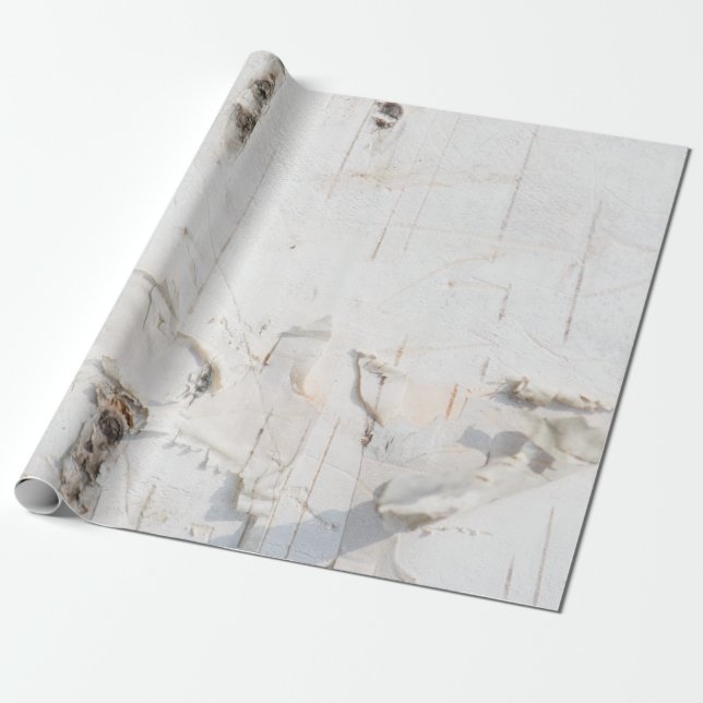Birch bark pattern wrapping paper (Unrolled)