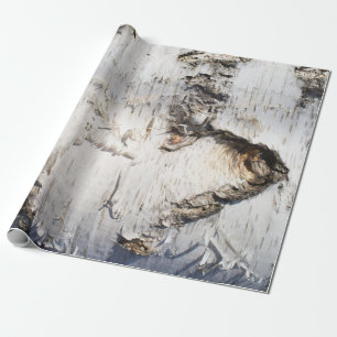 Birch bark pattern wrapping paper