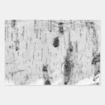 Birch bark pattern wrapping paper sheets