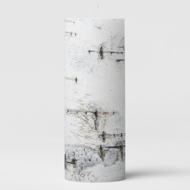 Birch bark patterned candle (Front)