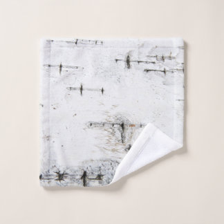 Birch bark patterned washcloth