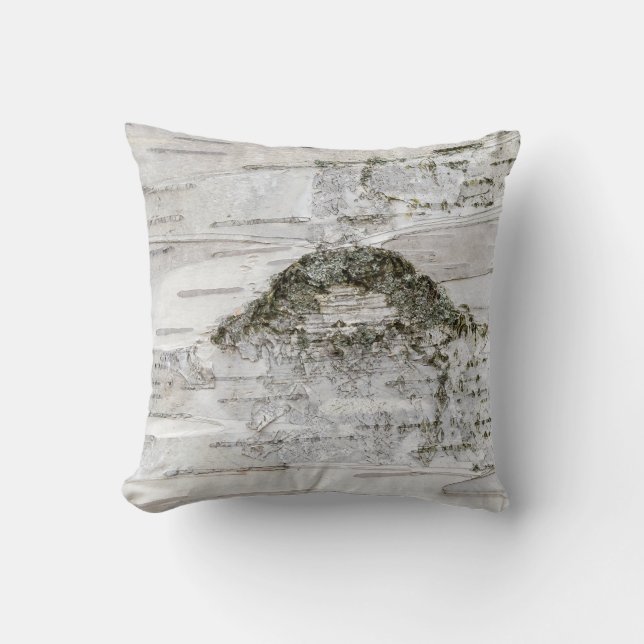 Birch Bark Throw Pillow (Front)