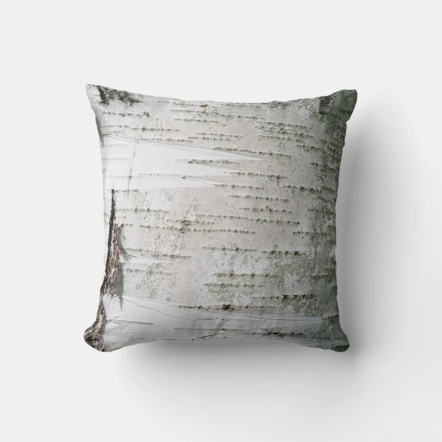 Birch bark throw pillow (Front)
