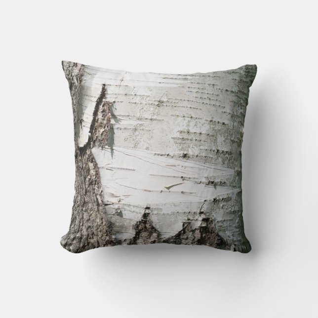 Birch bark throw pillow (Front)