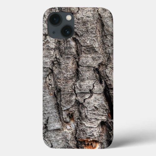 Birch Bark Tree Wood Photo_sampled Texture_effect iPhone 13 Case