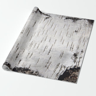 Birch Bark White Rustic  Holiday Gift Wrapping Paper
