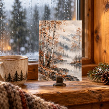 Birch Between Seasons Art Print
