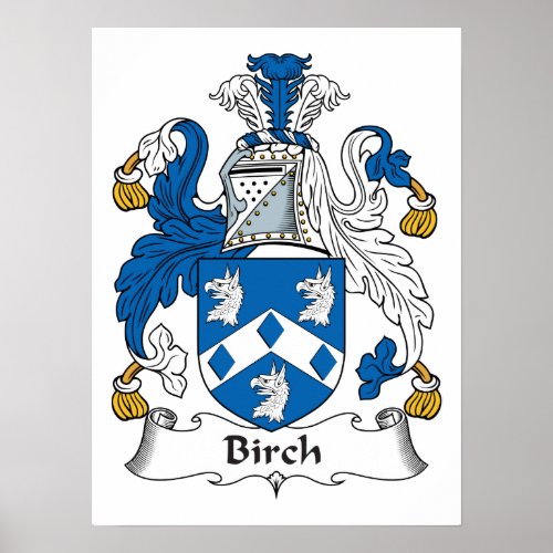 Birch Family Crest Poster