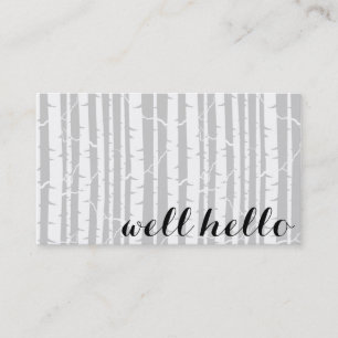Birch Forest Business Cards with Custom Colors