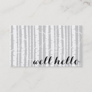 Birch Forest Business Cards With Custom Colors by purveyorofgeekery at Zazzle