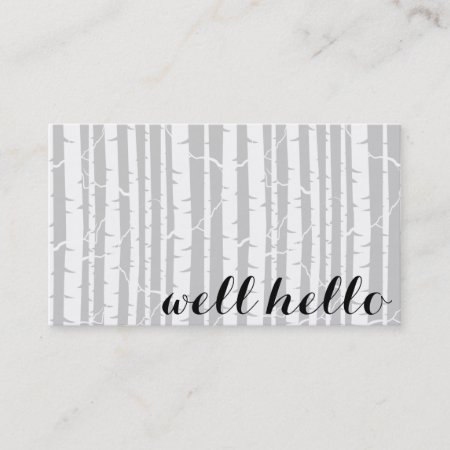 Birch Forest Business Cards With Custom Colors