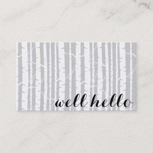 Customizable Birch Forest Business Cards with Custom Colors