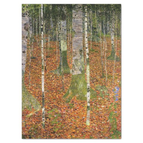 Birch Forest by Gustav Klimt Tissue Paper