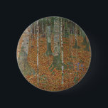 Birch Forest by Gustav Klimt, Vintage Art Nouveau Button<br><div class="desc">Birch Forest (c. 1903) by Gustav Klimt is a vintage Victorian Era Symbolism fine art landscape painting featuring a nature scene. A forest with birch trees and leaves in the Autumn season with brown leaves scattered on the ground. About the artist: Gustav Klimt (1862-1918) was an Austrian Symbolist painter and...</div>