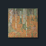 Birch Forest by Gustav Klimt, Vintage Art Nouveau Canvas Print<br><div class="desc">Birch Forest (c. 1903) by Gustav Klimt is a vintage Victorian Era Symbolism fine art landscape painting featuring a nature scene. A forest with birch trees and leaves in the Autumn season with brown leaves scattered on the ground. About the artist: Gustav Klimt (1862-1918) was an Austrian Symbolist painter and...</div>