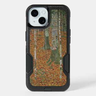 Birch Forest by Gustav Klimt, Vintage Art Nouveau iPhone 15 Case