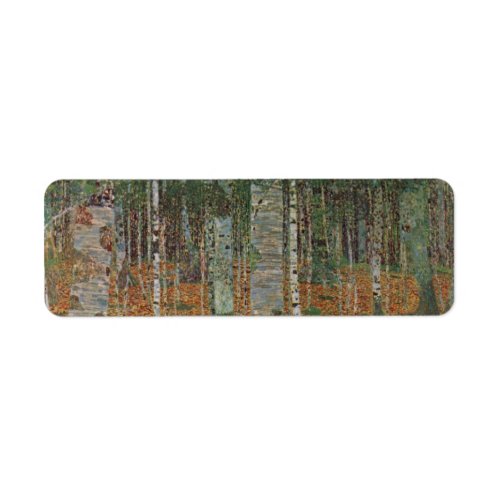 Birch Forest by Gustav Klimt Vintage Art Nouveau Label