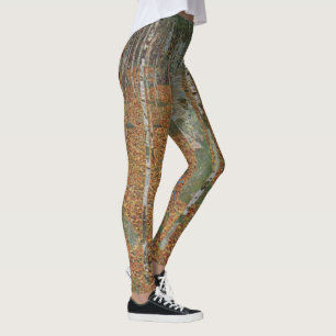 Birch Forest by Gustav Klimt, Vintage Art Nouveau Leggings
