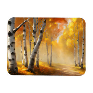 Birch Forest in Autumn Flexible Magnet