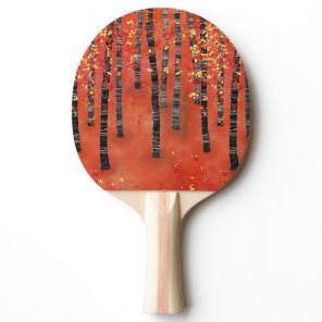 Birch Forest Landscape Ping Pong Paddle