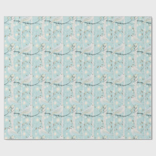 Birch Glow Birds Wrapping Paper