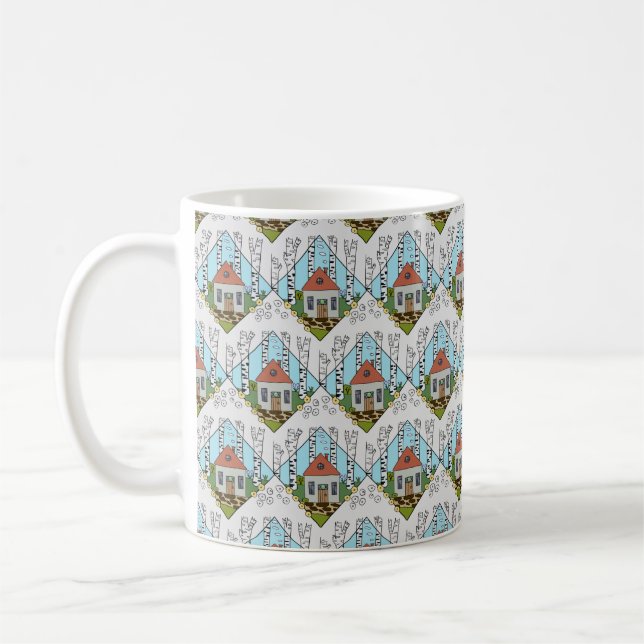 birch house coffee mug (Left)