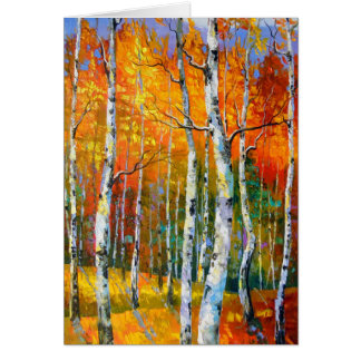 Birch in sunlight cards