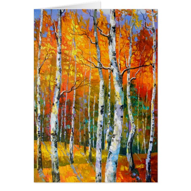 Birch in sunlight cards (Front)