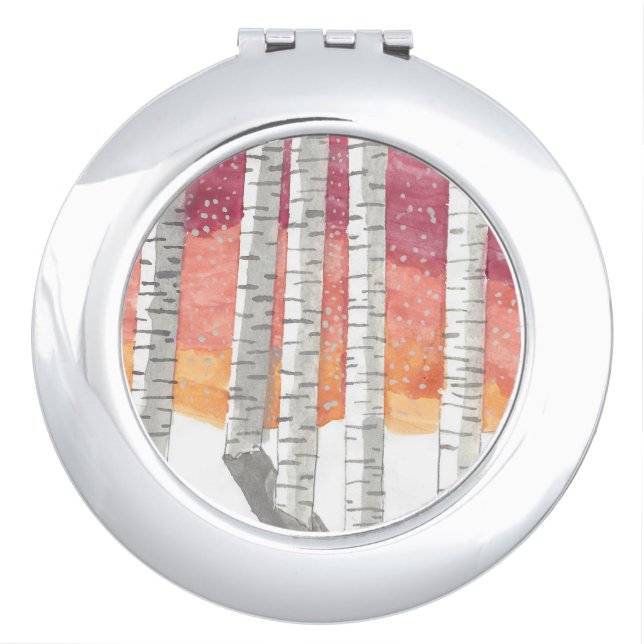 Birch In The Snow Makeup Mirror (Front)