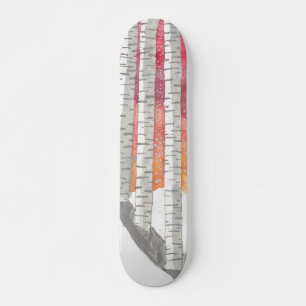 Birch In The Snow Skateboard Deck