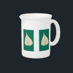 Birch Leaves Pitcher<br><div class="desc">This pitcher holds 19oz of your favorite beverage. It features an array of birch leaves on a nice green background. Great gift for all occasions.</div>
