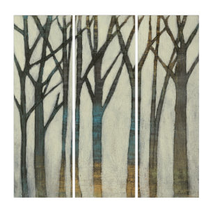 Birch Line I Triptych
