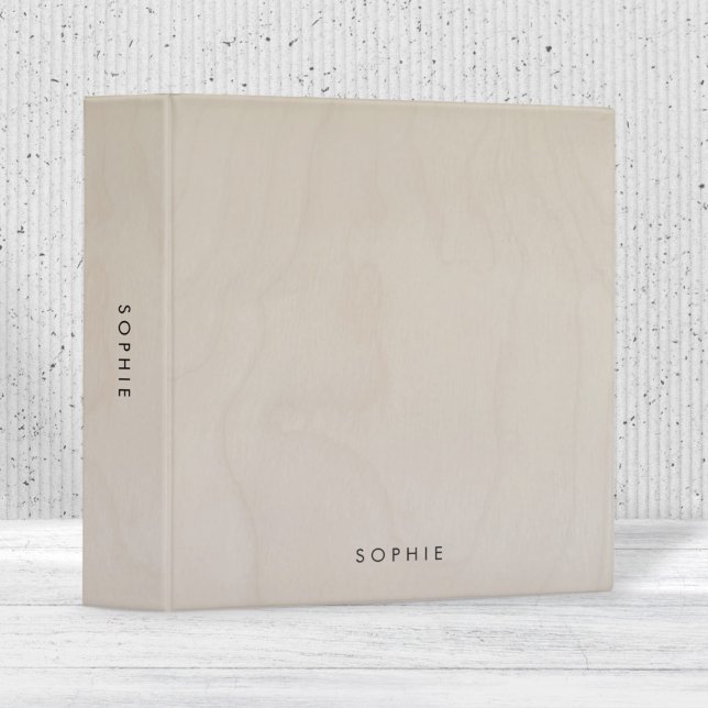 Birch Plywood | Light Wood Grain Modern 3 Ring Binder (Creator Uploaded)