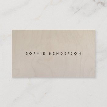 Birch Plywood | Light Wood Grain Modern Business Card by GuavaDesign at Zazzle