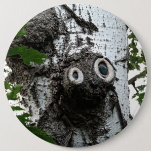 Birch Soul Tree Magic Face Photography Round Badge Button