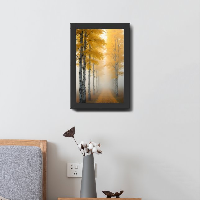Birch Tree Alley Framed Art (Bedside)
