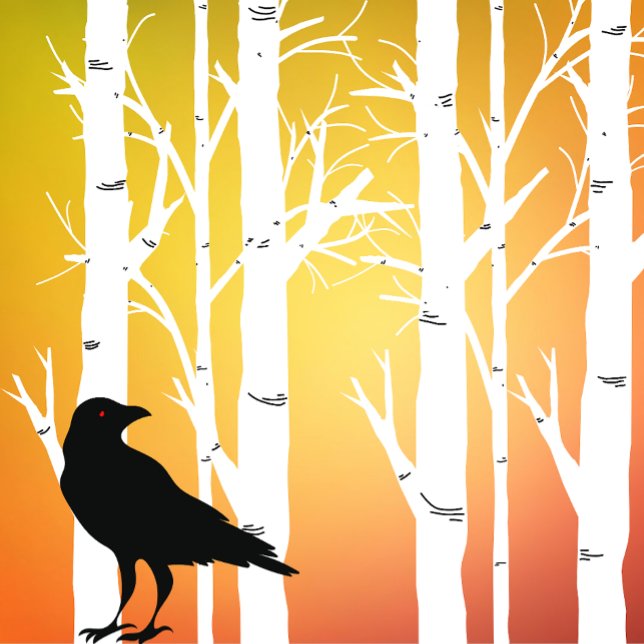 Birch Tree and Crow T-Shirt (Creator Uploaded)