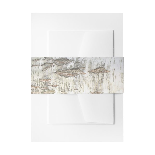 birch tree bark belly band for rustic wedding (Front Example)