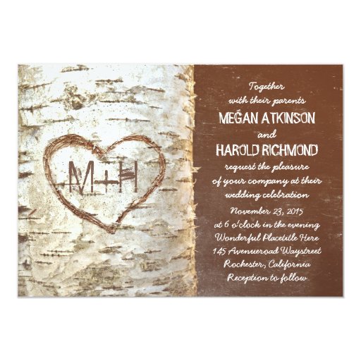 Birch Bark Wedding Invitations 4