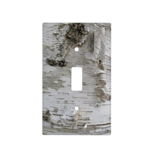 Birch Tree Bark Peeled Old Photo Art Light Switch Cover