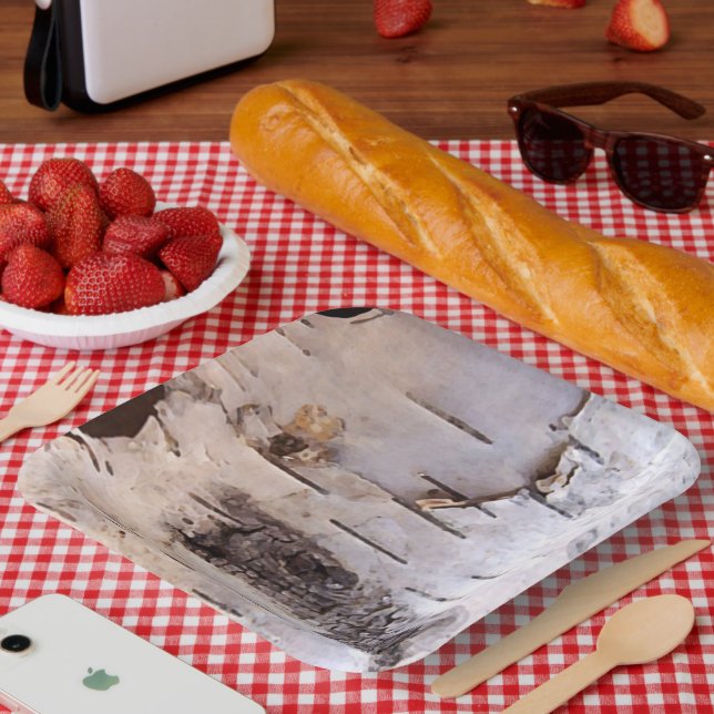 Birch Tree Bark Plate (Picnic)