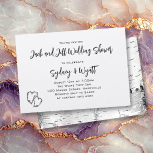 Birch Tree Bark Wedding Shower Invitations