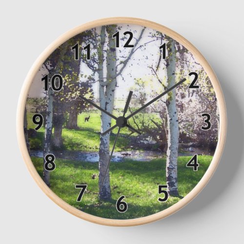 Birch Tree Beauty Clock