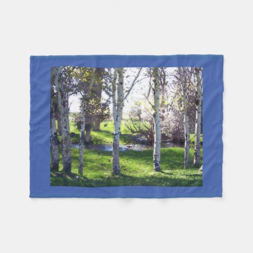 Birch Tree Beauty Fleece Blanket