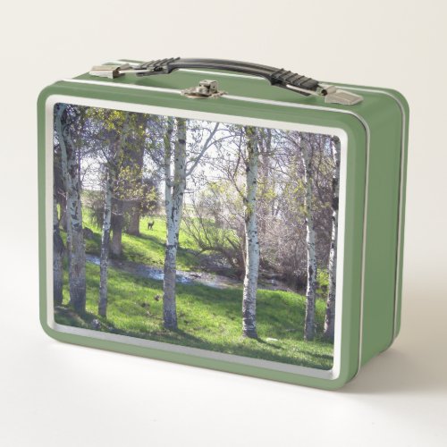 Birch Tree Beauty Metal Lunch Box