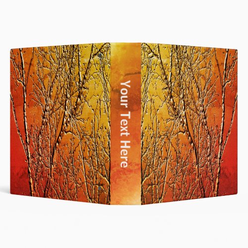 Birch Tree Branches Nature Art Personalized 3 Ring Binder