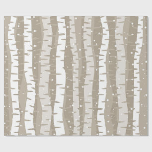Birch Tree Christmas Holiday Wrapping Paper