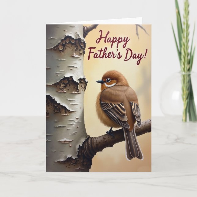 Birch Tree Fathers Day Card (Front)