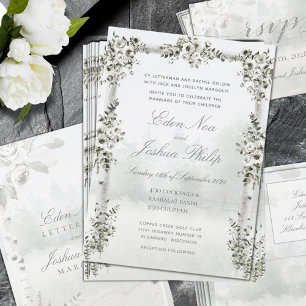 Birch Tree Forest Chuppah Wedding Invitation