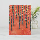 Birch Tree Forest Landscape Flat Card (Standing Front)